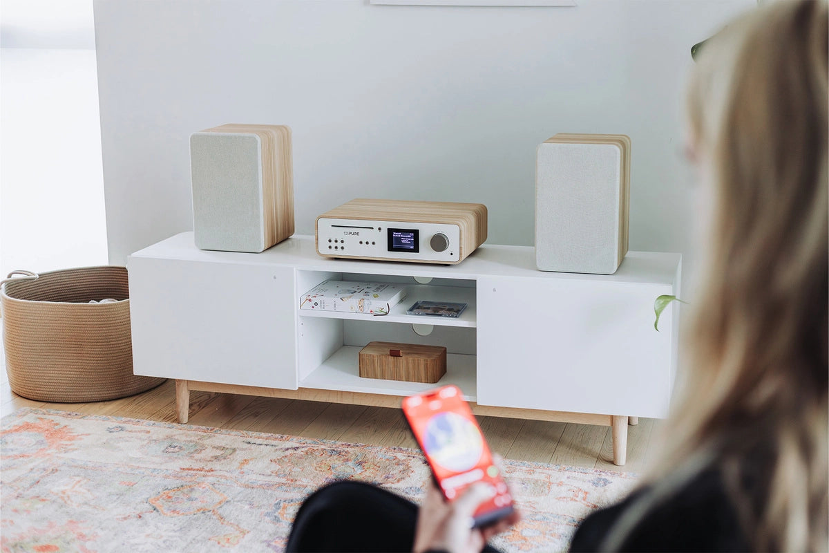 Pure Classic Stereo Hi-Fi System – DAB+, CD, Bluetooth, 100W, Eiche