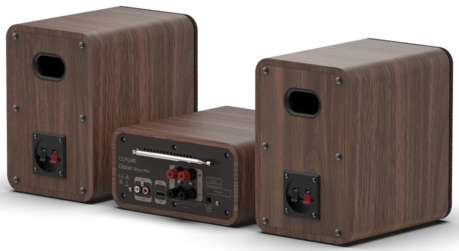 Pure Classic Stereo Mini Hi-Fi System – DAB+, CD, Bluetooth, 40W, Walnuss