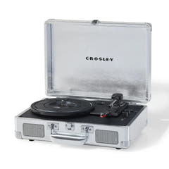 Crosley Cruiser Plus Plattenspieler Zweiwege-Bluetooth (Silber)