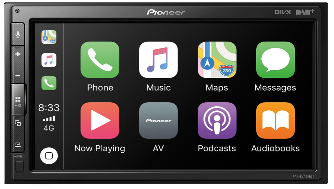 Pioneer SPH-EVO62DAB-Uni 1-DIN Autoradio m. Apple CarPlay, DAB und Bluetooth