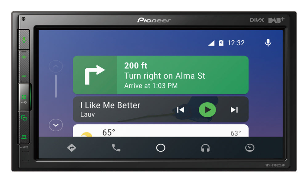 Pioneer SPH-EVO62DAB-Uni 1-DIN Autoradio m. Apple CarPlay, DAB und Bluetooth