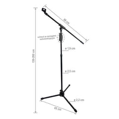 mikrofonständer mit Galgenarm – verstellbar 139–200 cm
