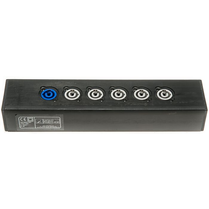 Stikplanke - Powercon ind samt 5x powercon ud