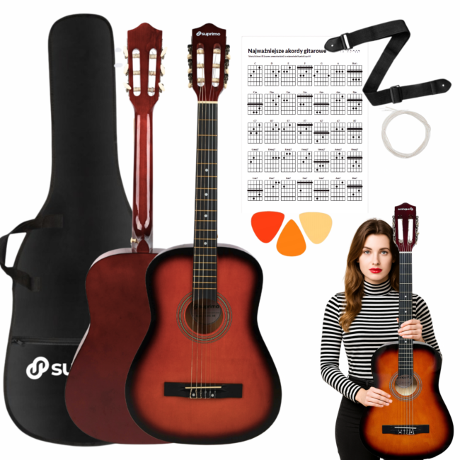 SUPRIMO CGS2 SB klassisches Gitarrenset 4/4, Sunburst
