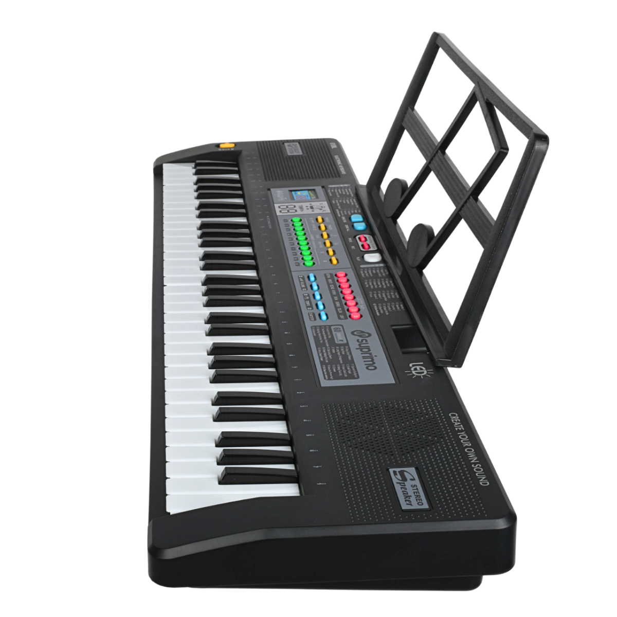SUPRIMO 6109L batteriebetriebenes Keyboard für Bildungszwecke mit Hintergrundbeleuchtung