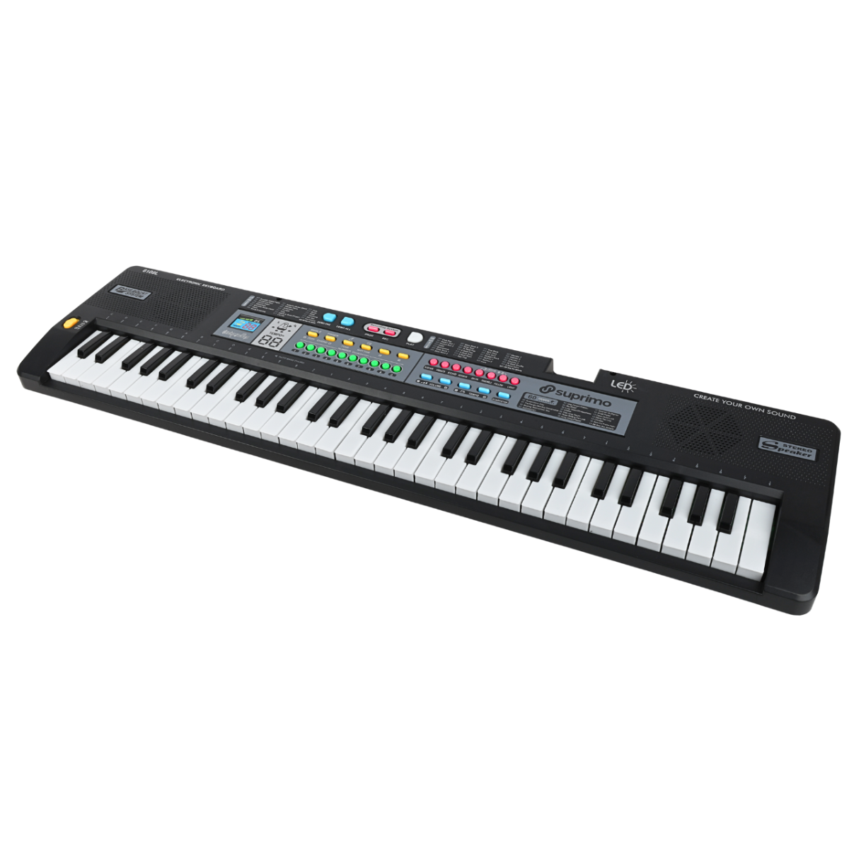 SUPRIMO 6109L batteriebetriebenes Keyboard für Bildungszwecke mit Hintergrundbeleuchtung
