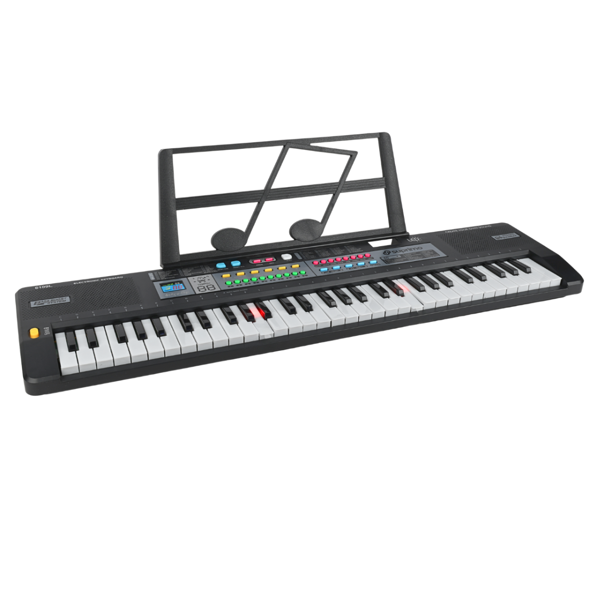SUPRIMO 6109L batteriebetriebenes Keyboard für Bildungszwecke mit Hintergrundbeleuchtung