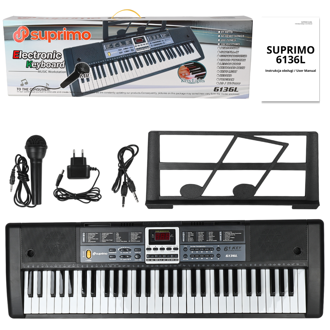 SUPRIMO 6136L keyboard mit Mikrofon