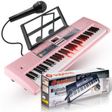 Suprimo Keyboard til Børn med Mikrofon – Pink