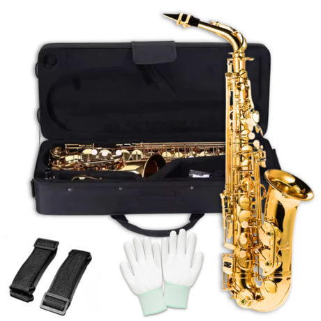 Suprimo Alto Saxo Altsaxofon in E♭ – Set mit Etui und Zubehör