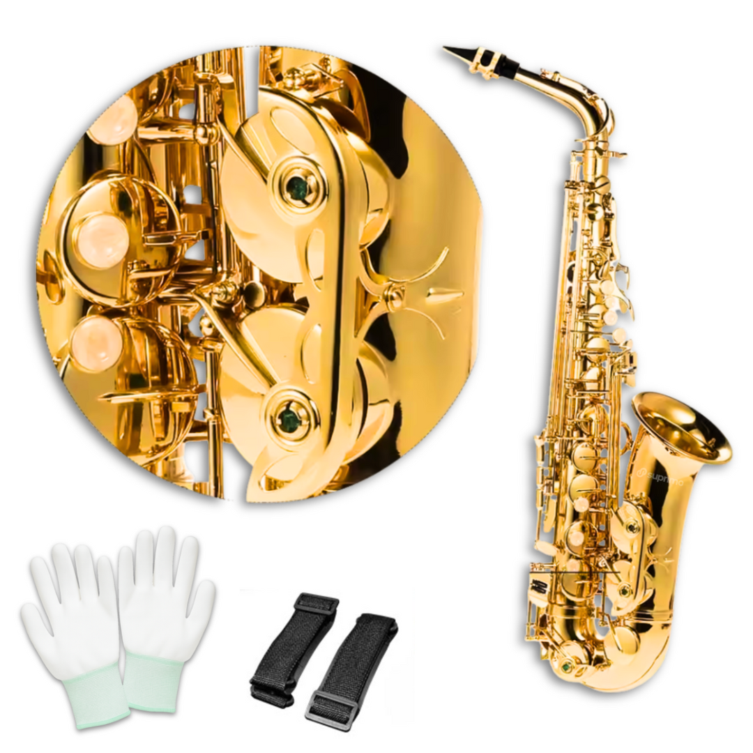 Suprimo Alto Saxo Altsaxofon in E♭ – Set mit Etui und Zubehör