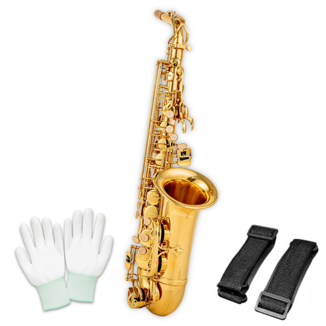 Suprimo Alto Saxo Altsaxofon in E♭ – Set mit Etui und Zubehör