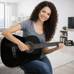 Suprimo CGS3 BK Klassische Gitarren 4/4 – Schwarzes Anfänger-Set