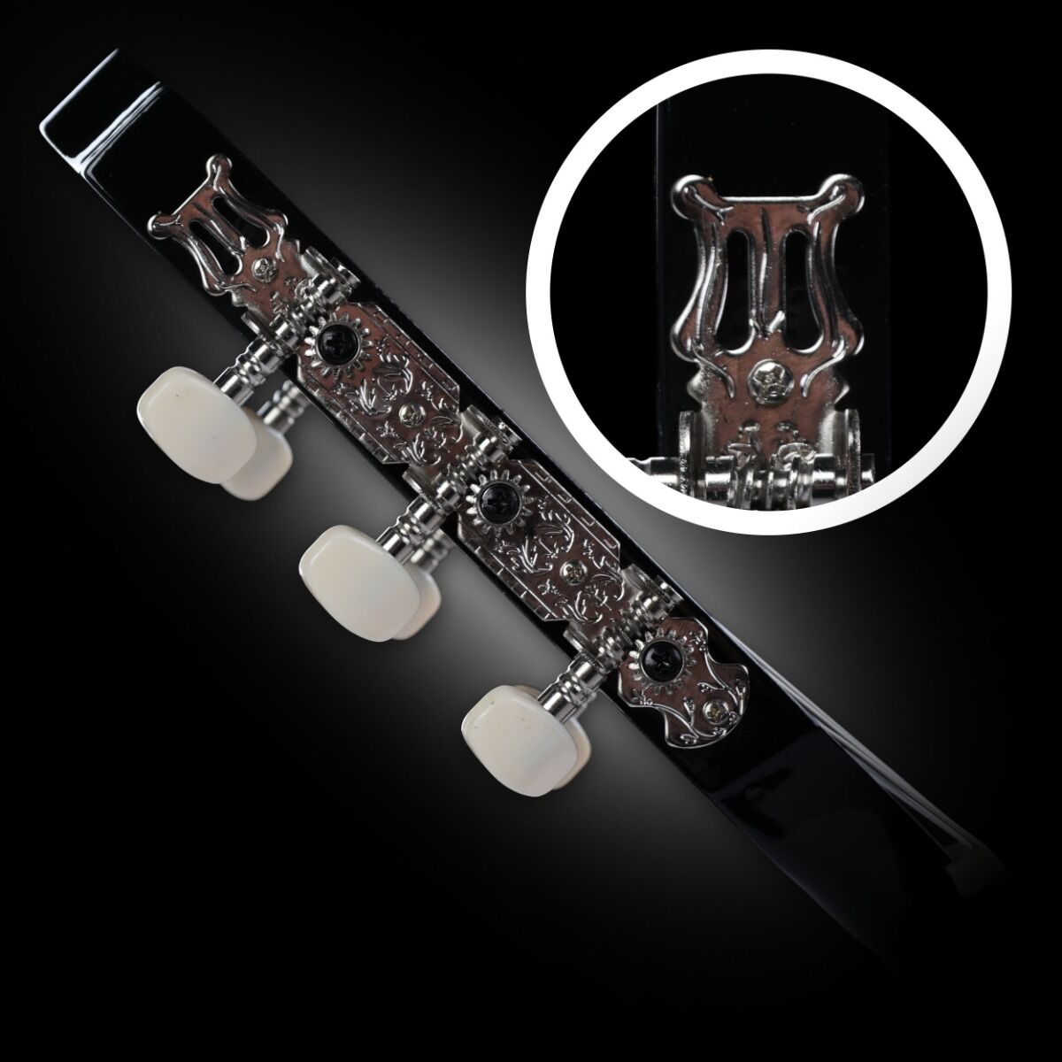 SUPRIMO CGS3 BK 4/4 Klassische Gitarre Schwarz zum Lernen