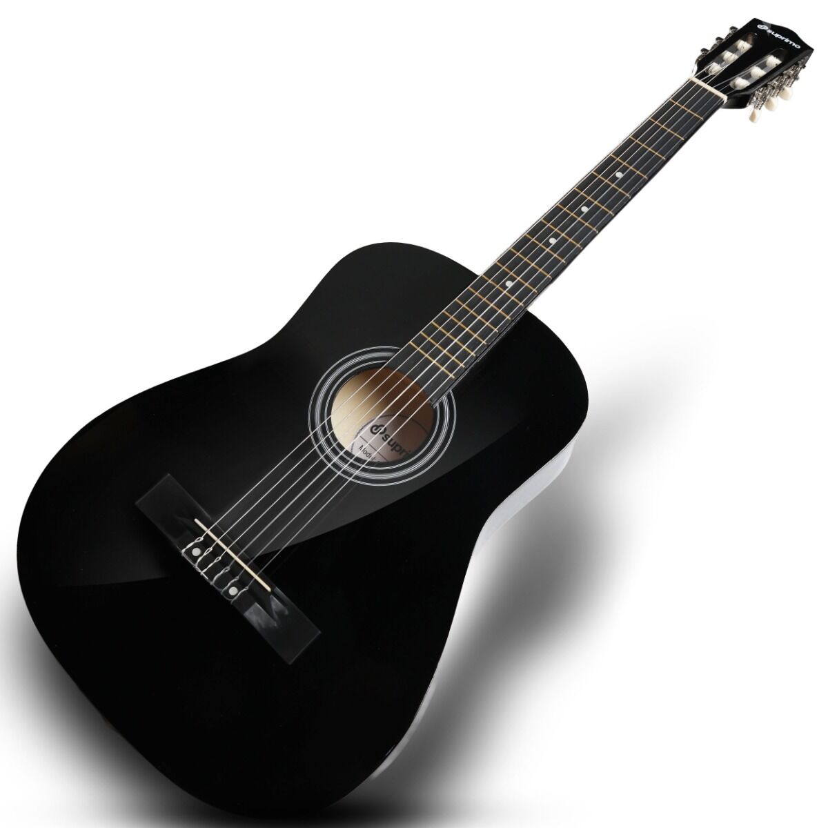 SUPRIMO CGS3 BK 4/4 Klassische Gitarre Schwarz zum Lernen
