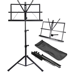 Notenständer mit Tasche – klappbar und höhenverstellbar 65–130 cm