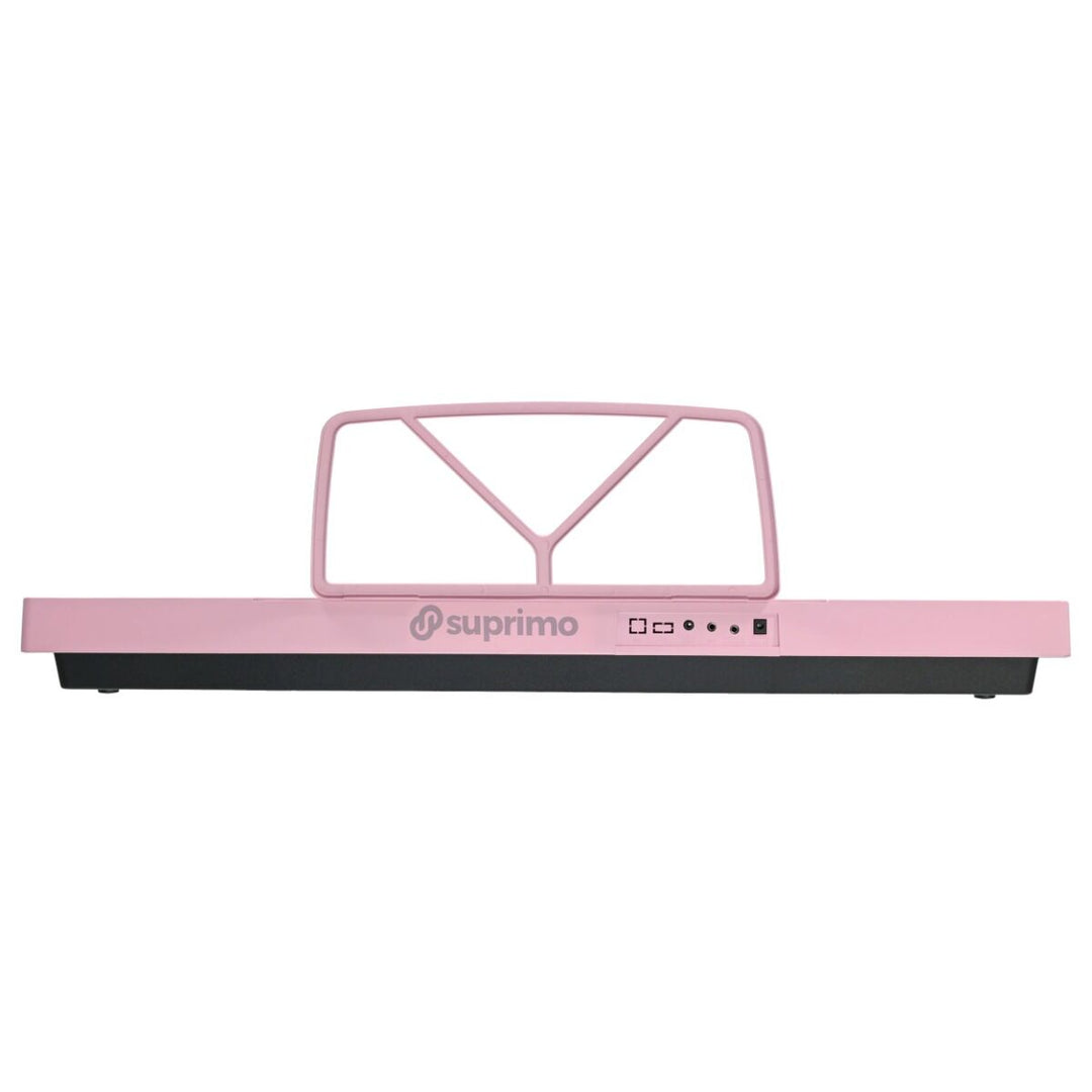 SUPRIMO Keyboard 61 Tasten Pink mit Mikrofon und Notenständer