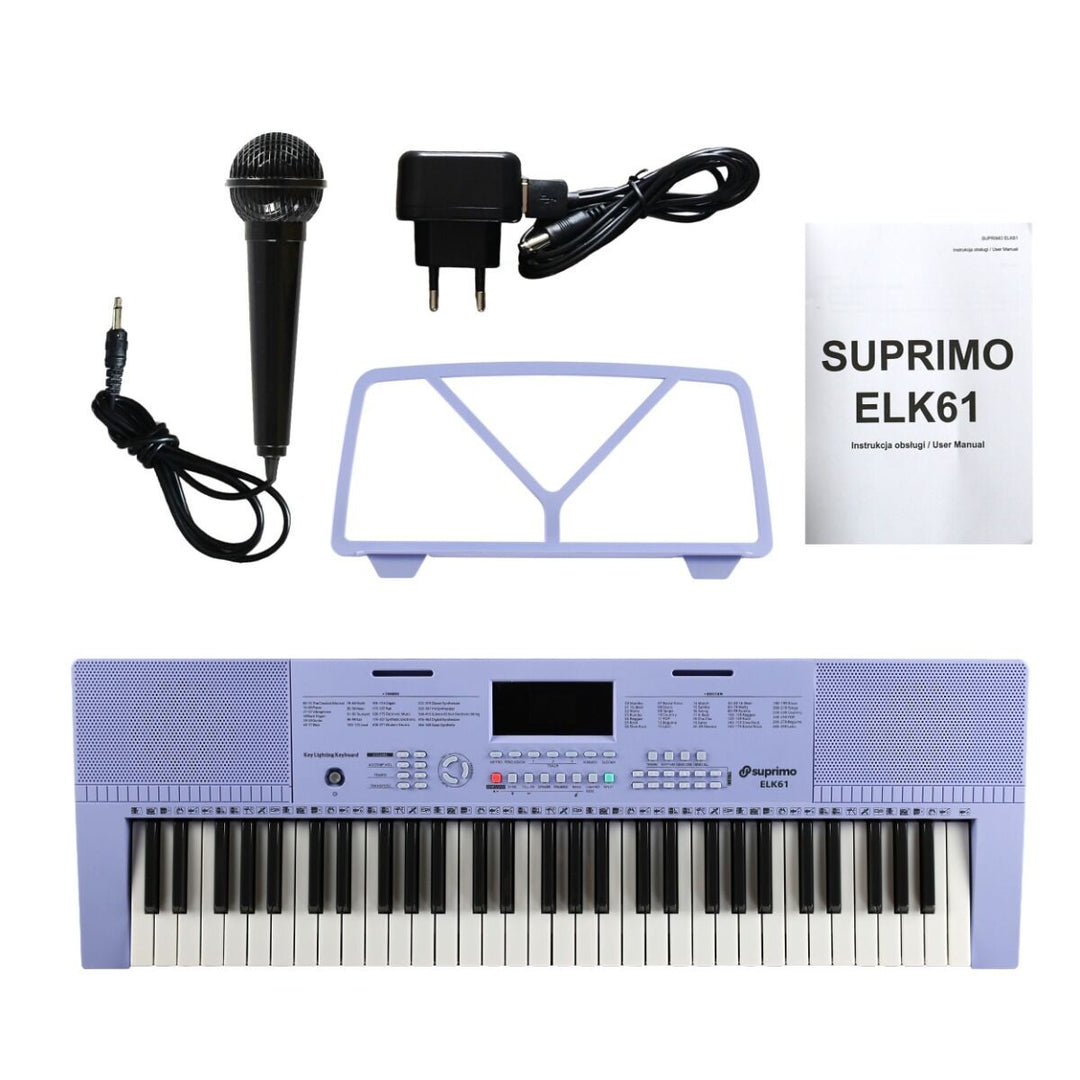 SUPRIMO Keyboards 61 Tasten, Lila
