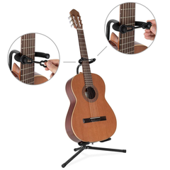 Faltbarer Gitarrenständer 62-74 cm mit Sicherheitsgurt