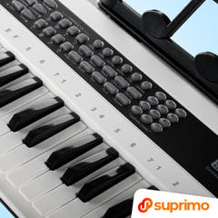 SUPRIMO KEY61 KD Keyboards 61 Tasten mit Mikrofon, Weiß