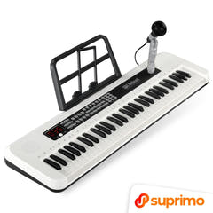 SUPRIMO KEY61 KD Keyboards 61 Tasten mit Mikrofon, Weiß