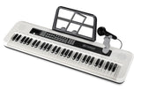 SUPRIMO KEY61 KD Keyboards 61 Tasten mit Mikrofon, Weiß