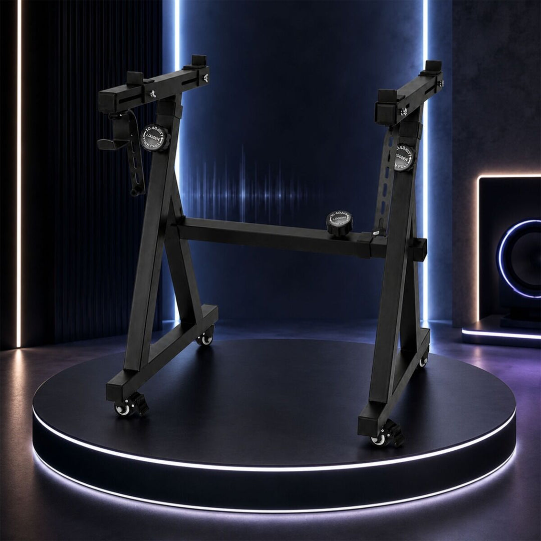 Keyboardständer auf Rollen