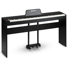 Suprimo SDP88 BK Digitalpiano 88 mit gewichteten Tasten, Schwarz