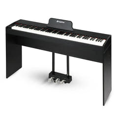 Suprimo SDP88 BK Digitalpiano 88 mit gewichteten Tasten, Schwarz