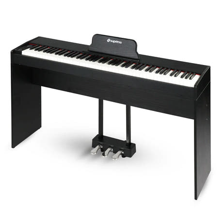 Suprimo SDP88 BK Digitalpiano 88 mit gewichteten Tasten, Schwarz