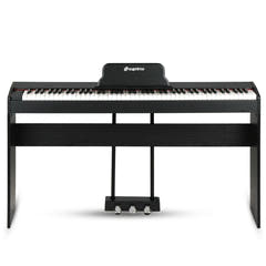 Suprimo SDP88 BK Digitalpiano 88 mit gewichteten Tasten, Schwarz