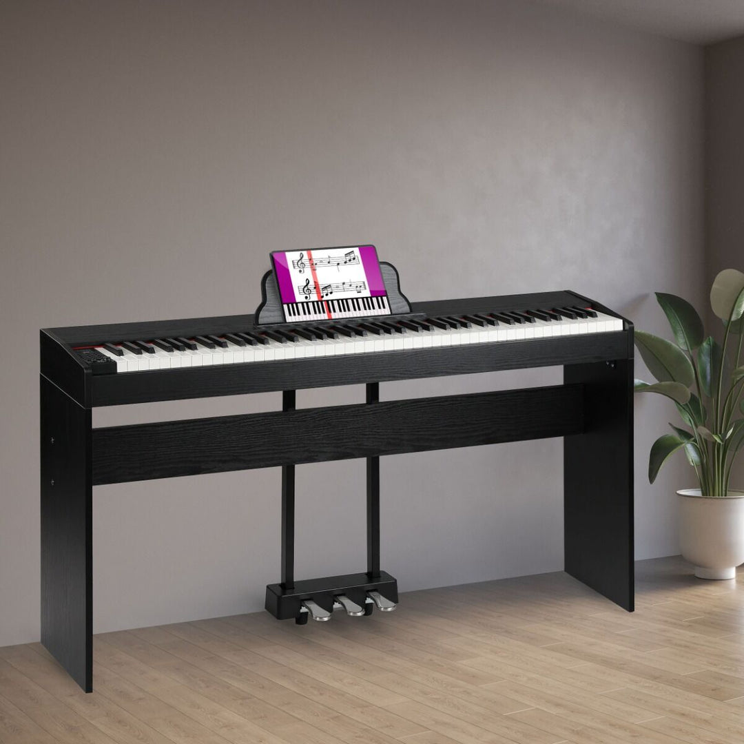 Suprimo SDP88 BK Digitalpiano 88 mit gewichteten Tasten, Schwarz