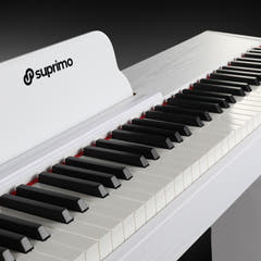 Suprimo SDP88 WH Digital Piano 88 mit gewichteten Tasten, Weiß