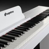 Suprimo SDP88 WH Digital Piano 88 mit gewichteten Tasten, Weiß