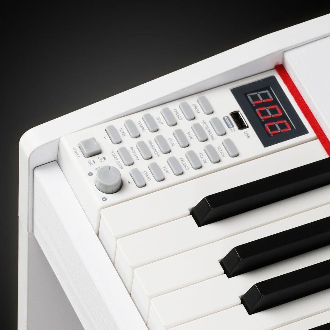 Suprimo SDP88 WH Digital Piano 88 mit gewichteten Tasten, Weiß