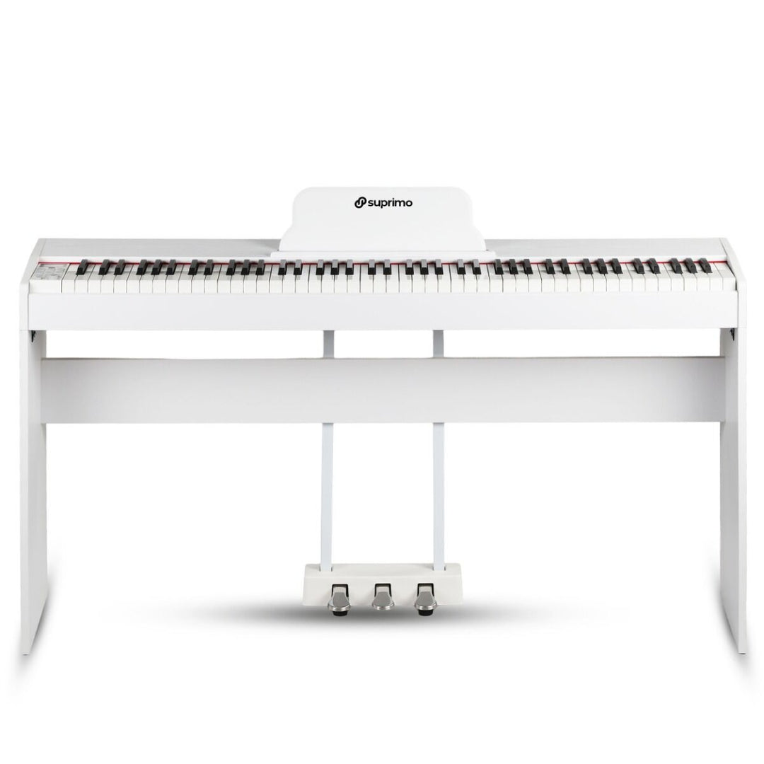 Suprimo SDP88 WH Digital Piano 88 mit gewichteten Tasten, Weiß