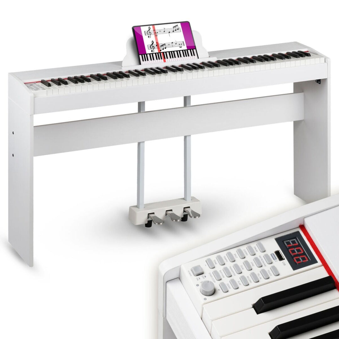 Suprimo SDP88 WH Digital Piano 88 mit gewichteten Tasten, Weiß