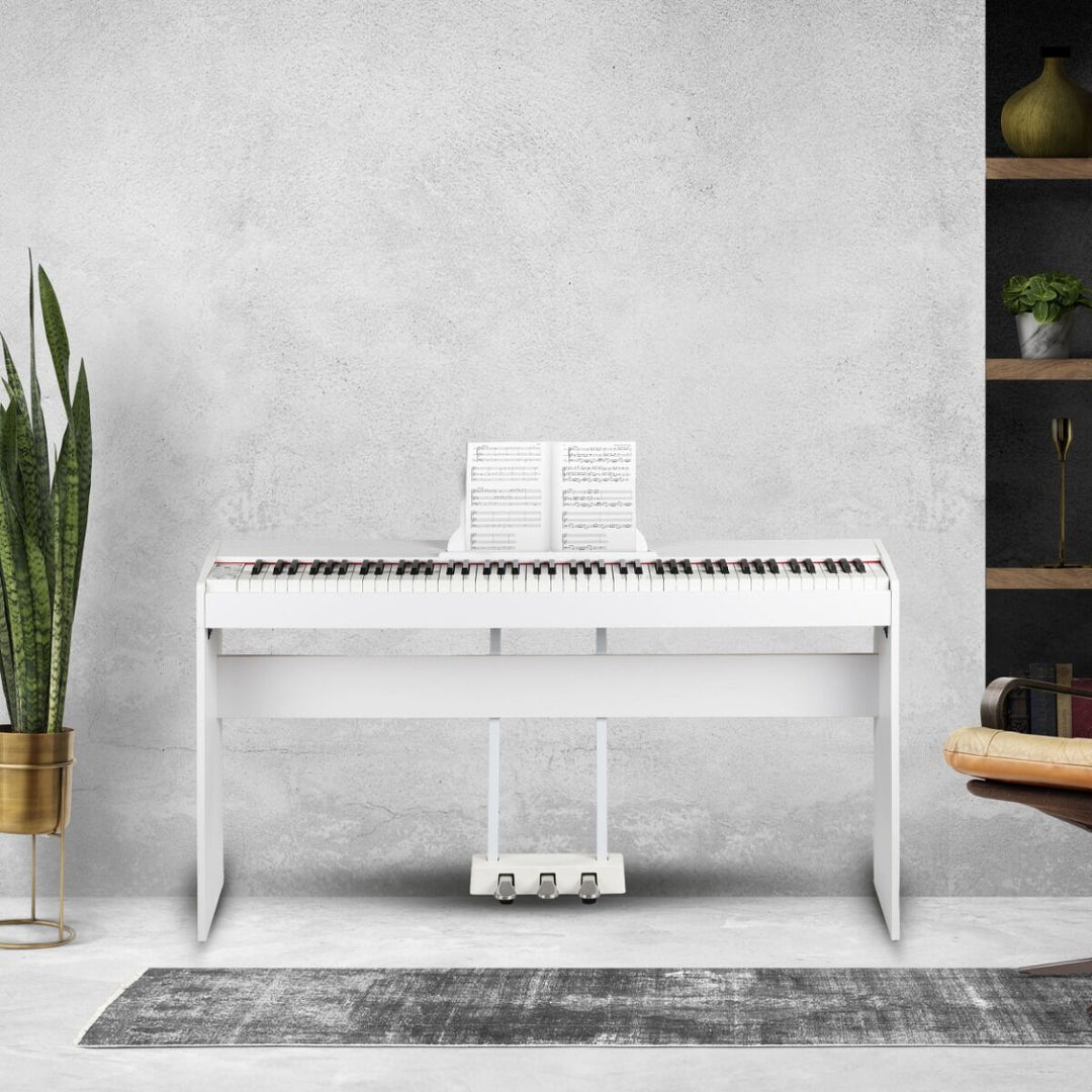 Suprimo SDP88 WH Digital Piano 88 mit gewichteten Tasten, Weiß