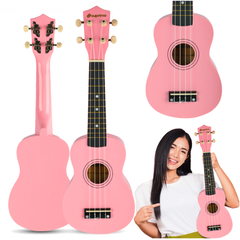 Sopran-Ukulele aus rosa Holz