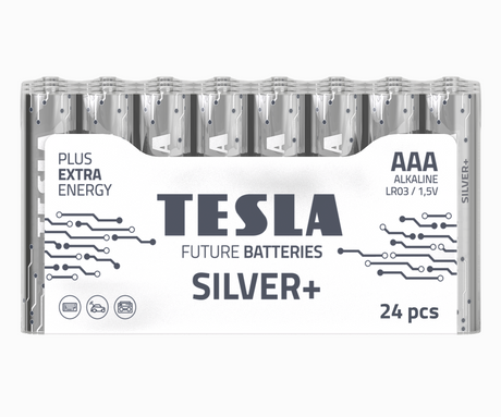 Tesla Silver+ AAA Alkaline Batterien (24 stk)