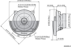 Pioneer TS-A1081F  2-Wege Autolautsprecher (10cm, 4")