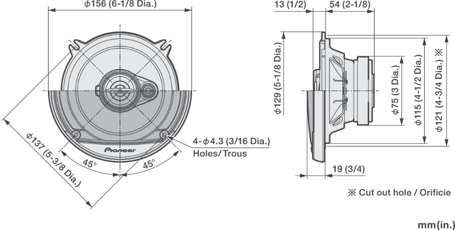 Pioneer TS-A1371F Autolautsprecher (13cm, 5,25")