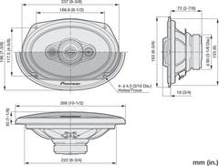Pioneer TS-A6961F 4-Wege Koaxialsystem (450W, 6"x9")