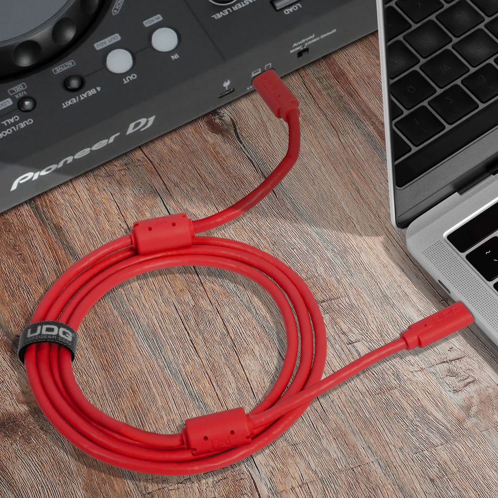 UDG Ultimate Kabel USB 3.2 C-C Rot Gerade 1,5m