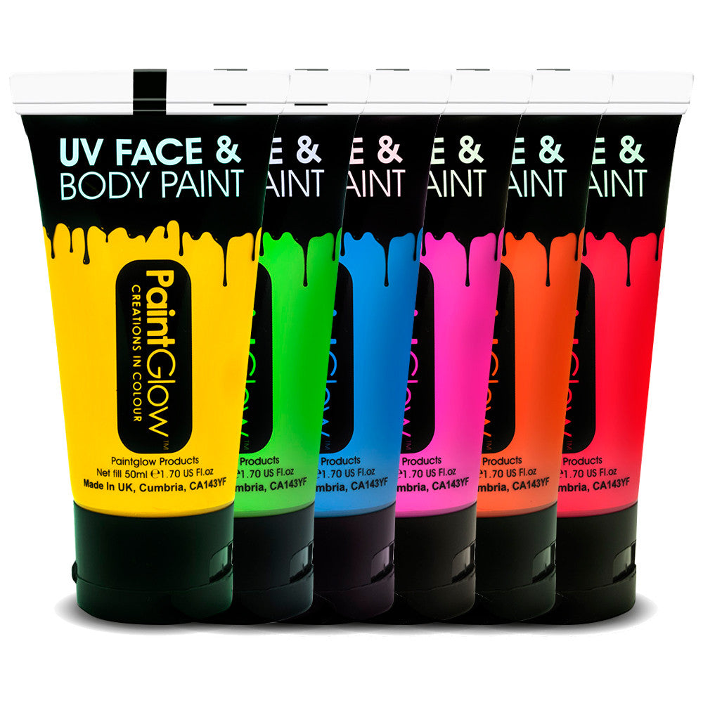 UV body- and facepaint 50 ml.