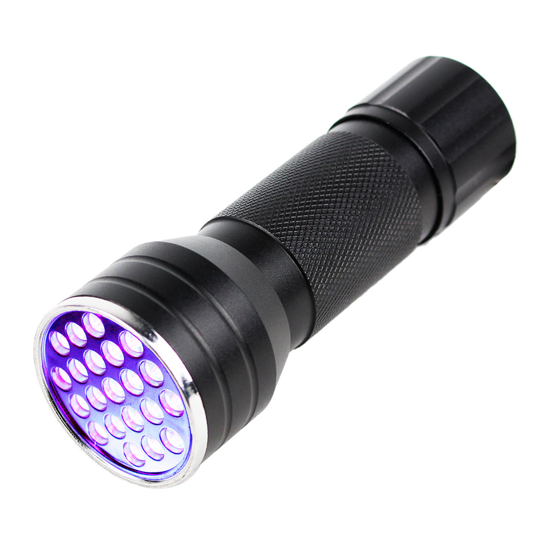 UV Taschenlampe m. 21 LED Dioden