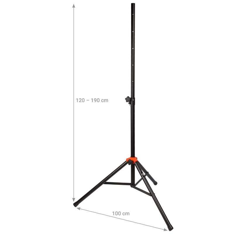 DELUXE Lautsprecherstativ 120-190 cm (60 kg)