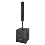 Karaoke Anlage mit 2 Mikrofonen (Schwarz)