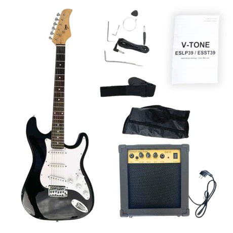 V-TONE ESST39 BK 4/4 stratocast elektrische Gitarre