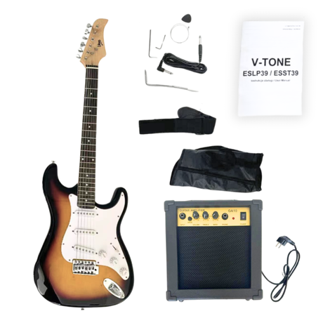 V-TONE ESST39 SB 4/4 Stratocast elektrische gitarren